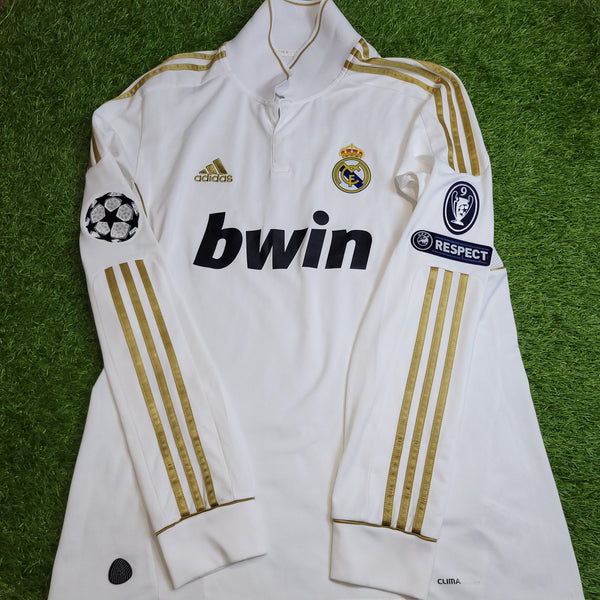 Cristiano Ronaldo Real Madrid 2011 2012 UEFA Long Sleeve Soccer Jersey Shirt L SKU# V13658 Adidas