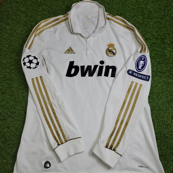 Cristiano Ronaldo Real Madrid 2011 2012 UEFA Long Sleeve Soccer Jersey Shirt L SKU# V13658 Adidas