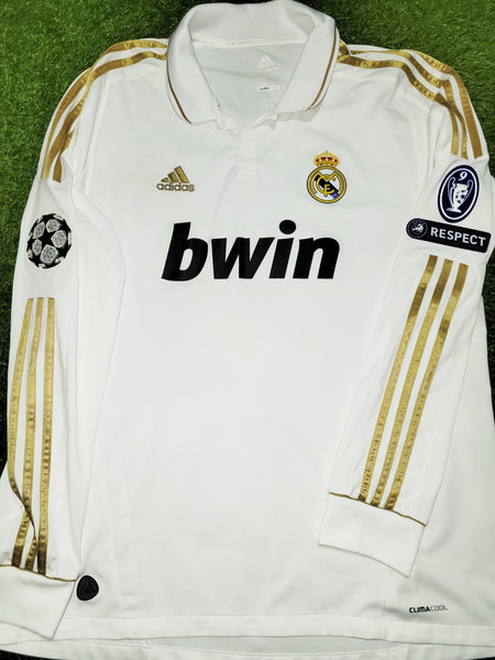 Cristiano Ronaldo Real Madrid 2011 2012 UEFA Long Sleeve Soccer Jersey Shirt XL SKU# V13658 Adidas