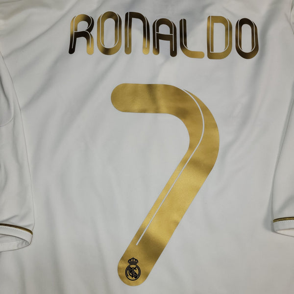 Cristiano Ronaldo Real Madrid 2011 2012 UEFA Soccer Jersey Shirt XL SKU# V13646 Adidas