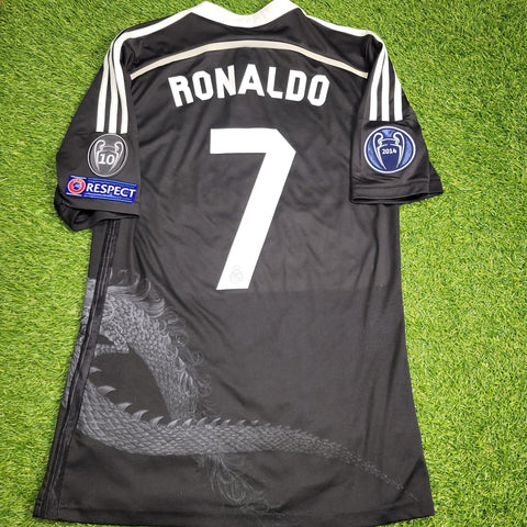 Cristiano Ronaldo Real Madrid 2014 2015 Dragon Y - 3 Yamamoto UEFA Third Soccer Jersey Shirt M SKU# F49264 Adidas