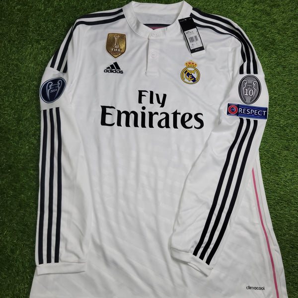 Cristiano Ronaldo Real Madrid 2014 2015 Home Long Sleeve UEFA Soccer Jersey Shirt BNWT L SKU# F49660 Adidas