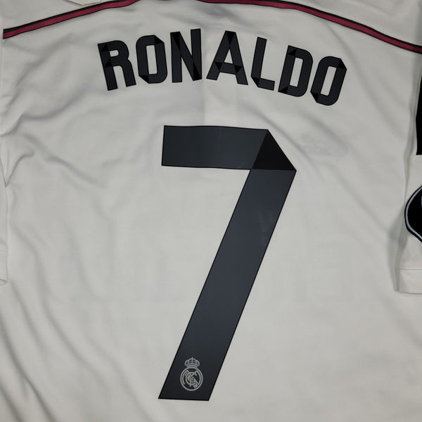 Cristiano Ronaldo Real Madrid 2014 2015 UEFA Home Soccer Jersey Shirt BNWT L SKU# M38202 Adidas