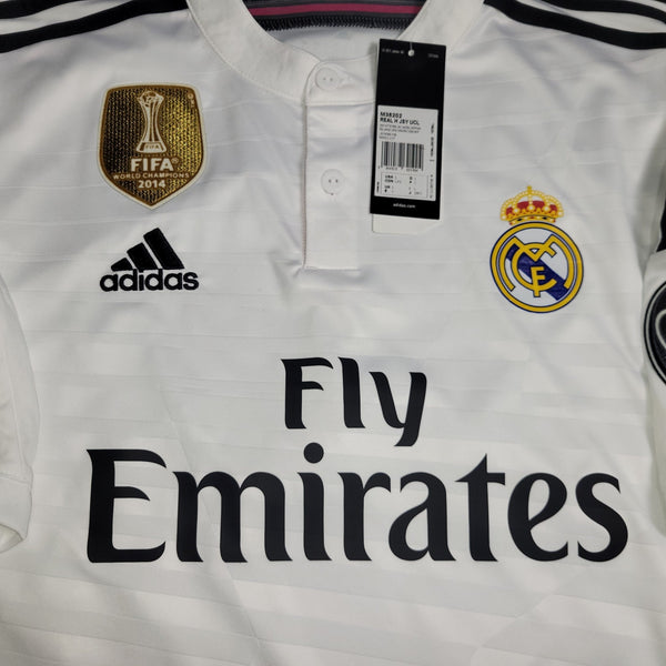 Cristiano Ronaldo Real Madrid 2014 2015 UEFA Home Soccer Jersey Shirt BNWT L SKU# M38202 Adidas