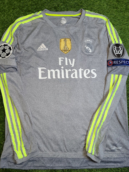 Cristiano Ronaldo Real Madrid 2015 2016 Away Long Sleeve Soccer Jersey Shirt L SKU# S12686 Adidas