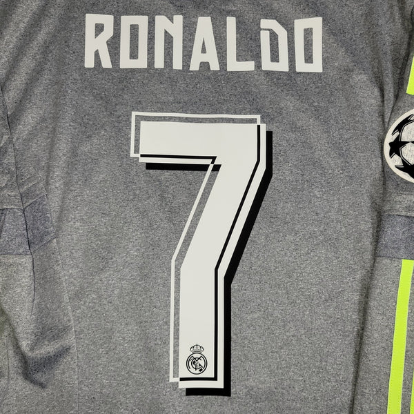 Cristiano Ronaldo Real Madrid 2015 2016 Away Long Sleeve Soccer Jersey Shirt L SKU# S12686 Adidas