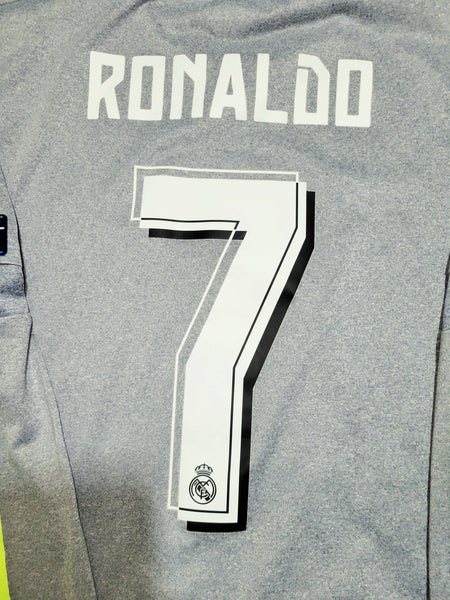 Cristiano Ronaldo Real Madrid 2015 2016 Away Long Sleeve Soccer Jersey Shirt M SKU# S12686 Adidas