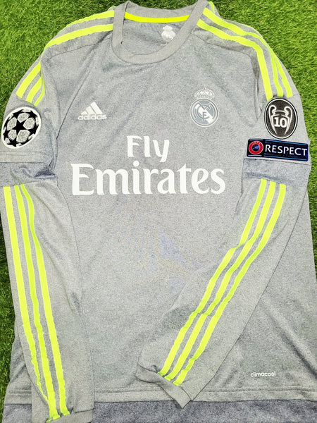 Cristiano Ronaldo Real Madrid 2015 2016 Away Long Sleeve Soccer Jersey Shirt M SKU# S12686 Adidas