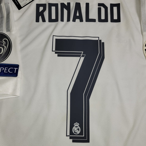 Cristiano Ronaldo Real Madrid 2015 2016 UEFA FINAL ADIZERO PLAYER ISSUE Soccer Jersey Shirt BNWT M SKU# S12654 Adidas