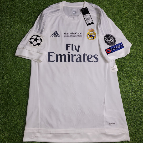 Cristiano Ronaldo Real Madrid 2015 2016 UEFA FINAL ADIZERO PLAYER ISSUE Soccer Jersey Shirt BNWT M SKU# S12654 Adidas