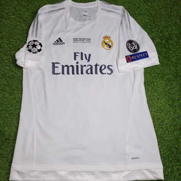 Cristiano Ronaldo Real Madrid 2015 2016 UEFA FINAL ADIZERO PLAYER ISSUE Soccer Jersey Shirt XL SKU# S12654 Adidas