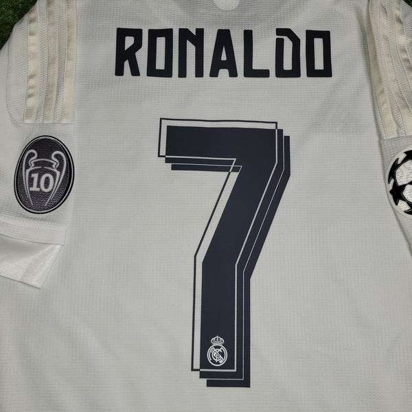 Cristiano Ronaldo Real Madrid 2015 2016 UEFA FINAL Home Soccer Jersey Shirt XL SKU# S12614 Adidas