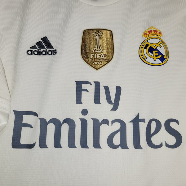 Cristiano Ronaldo Real Madrid 2015 2016 UEFA Home Long Sleeve Soccer Jersey Shirt M SKU# AK2495 Adidas