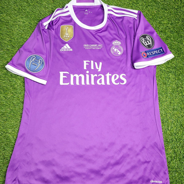 Cristiano Ronaldo Real Madrid 2016 2017 UEFA FINAL Away Soccer Jersey Shirt L SKU# AI5158 Adidas