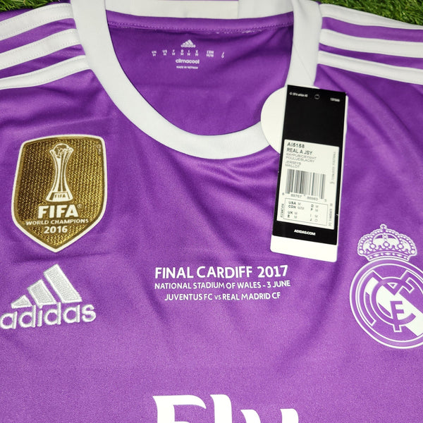 Cristiano Ronaldo Real Madrid 2016 2017 UEFA FINAL Purple Away Soccer Jersey Shirt BNWT M SKU# AI5158 Adidas