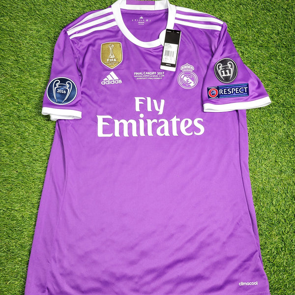 Cristiano Ronaldo Real Madrid 2016 2017 UEFA FINAL Purple Away Soccer Jersey Shirt BNWT M SKU# AI5158 Adidas