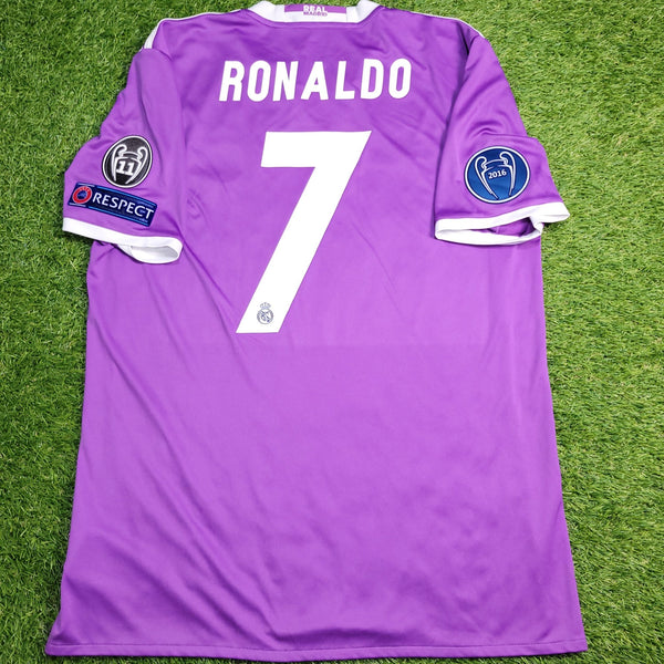 Cristiano Ronaldo Real Madrid 2016 2017 UEFA FINAL Purple Away Soccer ...