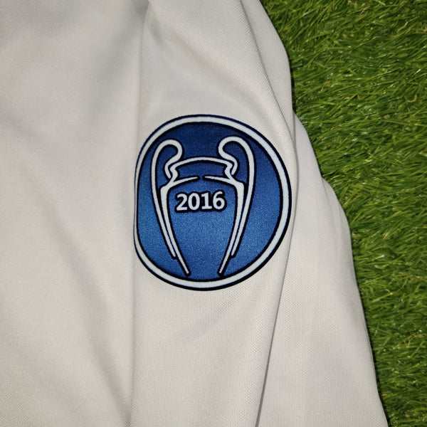 Cristiano Ronaldo Real Madrid 2016 2017 UEFA Home Long Sleeve Soccer Jersey Shirt M SKU# AI5184 Adidas