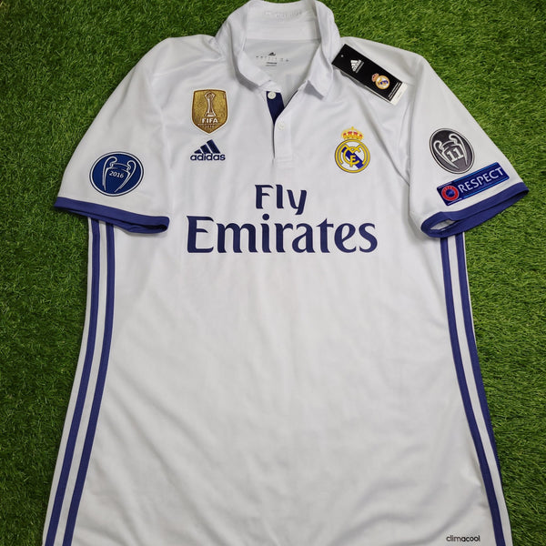 Cristiano Ronaldo Real Madrid 2016 2017 UEFA Home Soccer Jersey Shirt BNWT L SKU# S94992 Adidas