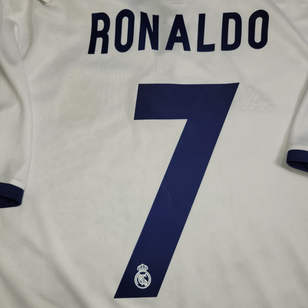 Cristiano Ronaldo Real Madrid 2016 2017 UEFA Home Soccer Jersey Shirt BNWT L SKU# S94992 Adidas