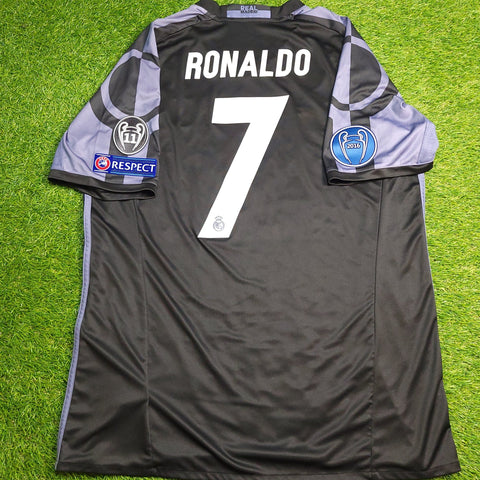 Cristiano Ronaldo Real Madrid 2016 2017 UEFA Third Soccer Jersey Shirt XL SKU# AI5139 Adidas