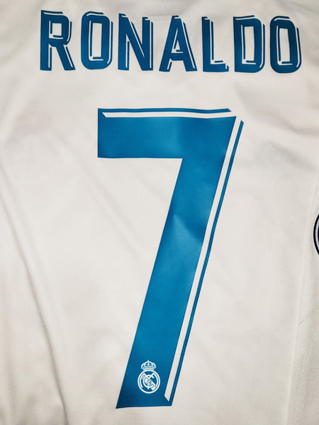 Cristiano Ronaldo Real Madrid 2017 2018 LAST GAME UEFA FINAL Long Sleeve Soccer Jersey Shirt L SKU# B31106 Adidas