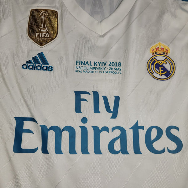 Cristiano Ronaldo Real Madrid 2017 2018 LAST GAME UEFA FINAL Long Sleeve Soccer Jersey Shirt L SKU# B31106 Adidas