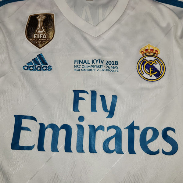 Cristiano Ronaldo Real Madrid 2017 2018 LAST GAME UEFA FINAL Long Sleeve Soccer Jersey Shirt M SKU# B31106 Adidas