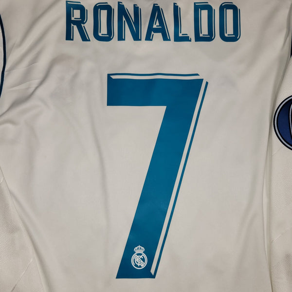 Cristiano Ronaldo Real Madrid 2017 2018 LAST GAME UEFA FINAL Long Sleeve Soccer Jersey Shirt M SKU# B31106 Adidas