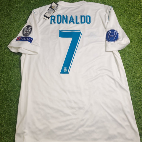 Cristiano Ronaldo Real Madrid 2017 2018 LAST GAME UEFA FINAL Soccer Jersey Shirt BNWT XL SKU# B31106 Adidas