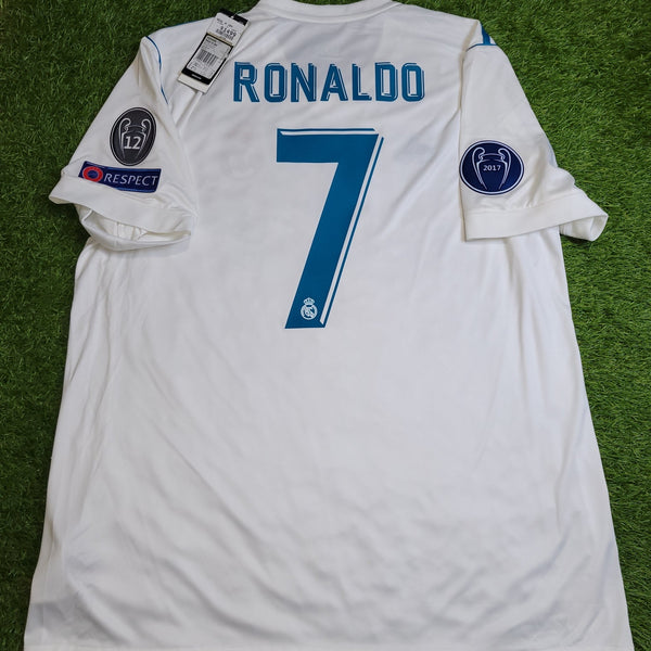 Cristiano Ronaldo Real Madrid 2017 2018 LAST GAME UEFA FINAL Soccer Jersey Shirt BNWT XL SKU# B31106 Adidas