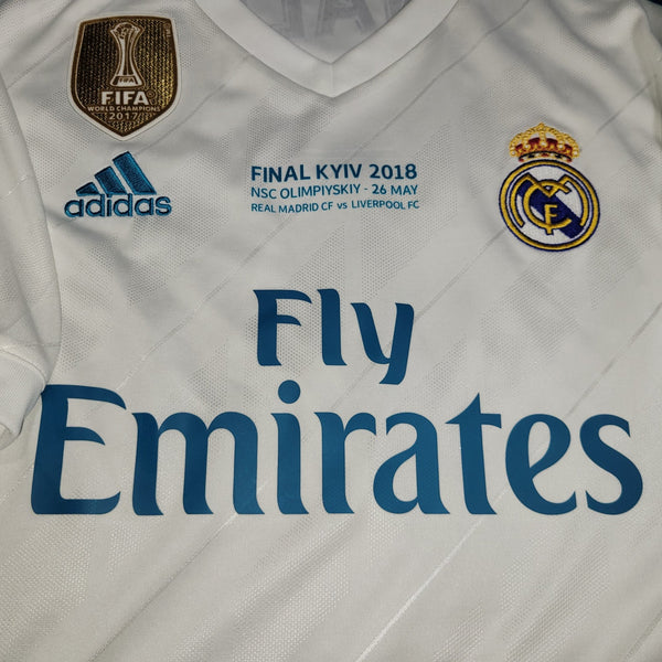 Cristiano Ronaldo Real Madrid 2017 2018 LAST GAME UEFA FINAL Soccer Jersey Shirt L SKU# B31106 Adidas