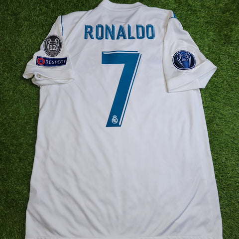 Cristiano Ronaldo Real Madrid 2017 2018 LAST GAME UEFA FINAL Soccer Jersey Shirt L SKU# B31106 Adidas