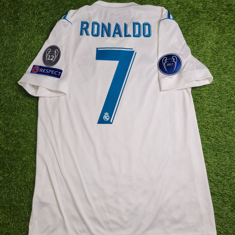 Cristiano Ronaldo Real Madrid 2017 2018 LAST GAME UEFA FINAL Soccer Jersey Shirt M SKU# B31106 Adidas