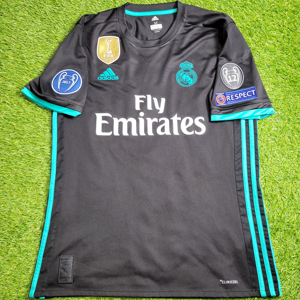 Cristiano Ronaldo Real Madrid 2017 2018 UEFA Away Soccer Jersey Shirt M SKU# BR3543 Adidas