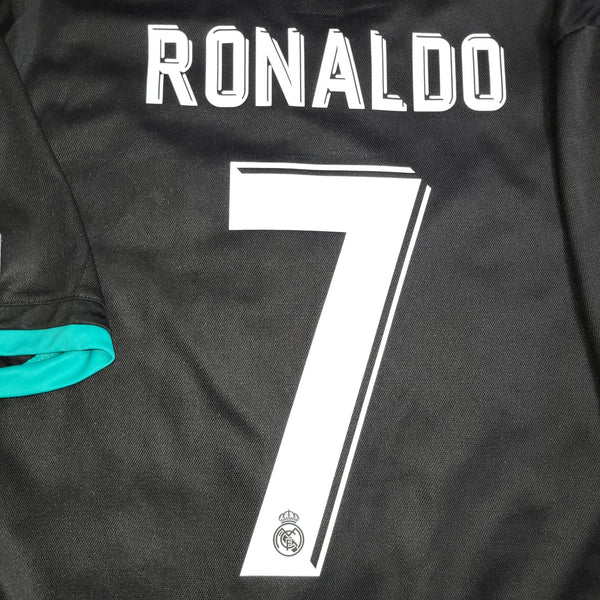 Cristiano Ronaldo Real Madrid 2017 2018 UEFA Away Soccer Jersey Shirt XL SKU# BR3543 Adidas