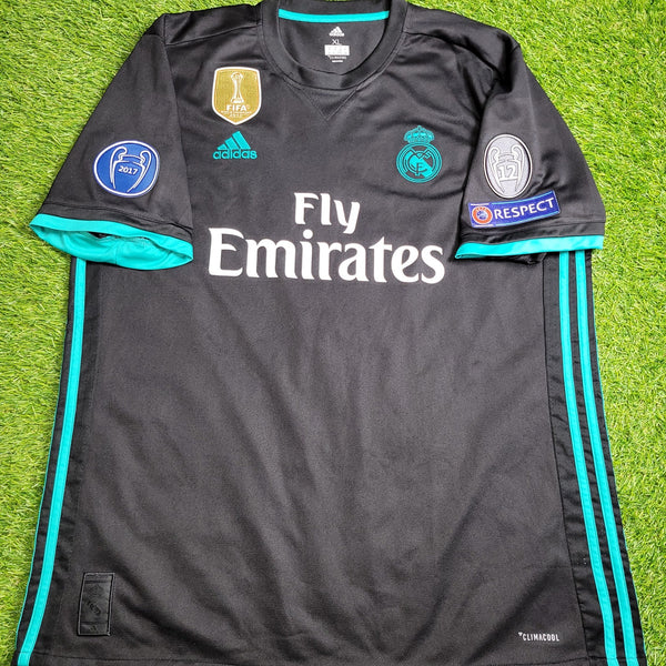 Cristiano Ronaldo Real Madrid 2017 2018 UEFA Away Soccer Jersey Shirt XL SKU# BR3543 Adidas