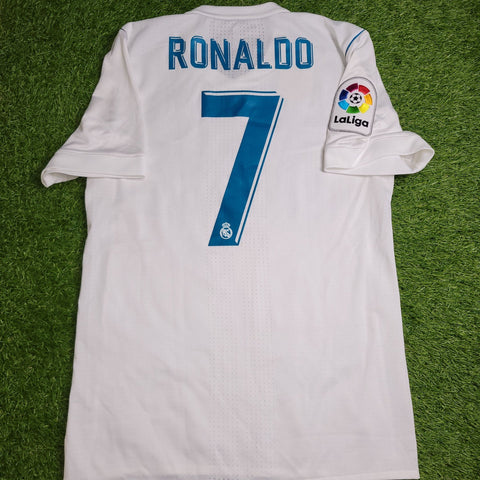 Cristiano Ronaldo Real Madrid Home 2017 2018 LAST SEASON ADIZERO PLAYER ISSUE Soccer Jersey Shirt M SKU# B31097 Adidas