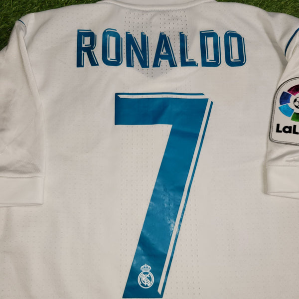 Cristiano Ronaldo Real Madrid Home 2017 2018 LAST SEASON ADIZERO PLAYER ISSUE Soccer Jersey Shirt M SKU# B31097 Adidas