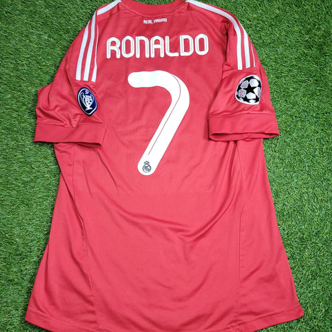 Cristiano Ronaldo Real Madrid UEFA 2011 2012 Third Soccer Jersey Shirt M SKU# V13597 Adidas