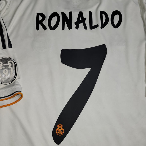 Cristiano Ronaldo Real Madrid UEFA FINAL 2013 2014 Home Soccer Jersey Shirt XL SKU# G81157 Adidas