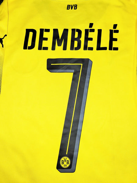 Dembele Borussia Dortmund 2017 2018 Soccer Jersey Shirt L foreversoccerjerseys