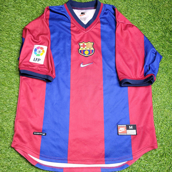 Guardiola Barcelona 1998 1999 Home Soccer Jersey Shirt M Nike