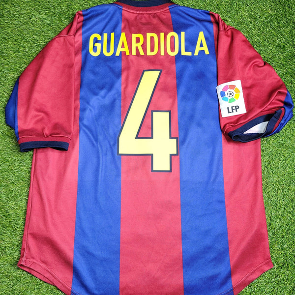 Guardiola Barcelona 1998 1999 Home Soccer Jersey Shirt M Nike