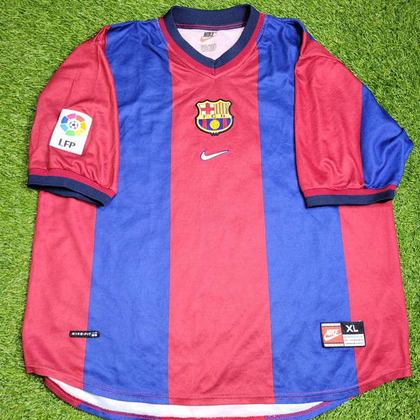 Guardiola Barcelona 1998 1999 Home Soccer Jersey Shirt XL Nike