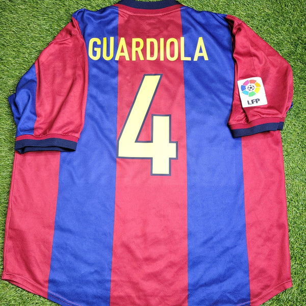 Guardiola Barcelona 1998 1999 Home Soccer Jersey Shirt XL Nike