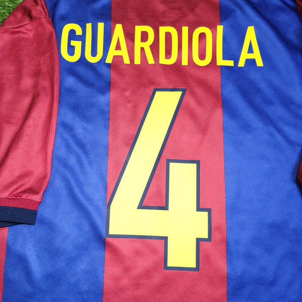 Guardiola Barcelona 1998 1999 Home Soccer Jersey Shirt XL Nike