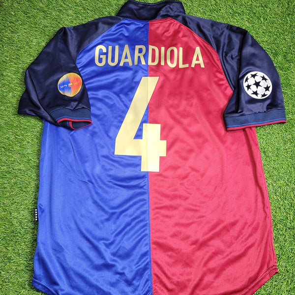 Guardiola Barcelona Centenary 1999 2000 Soccer Jersey Shirt L Nike