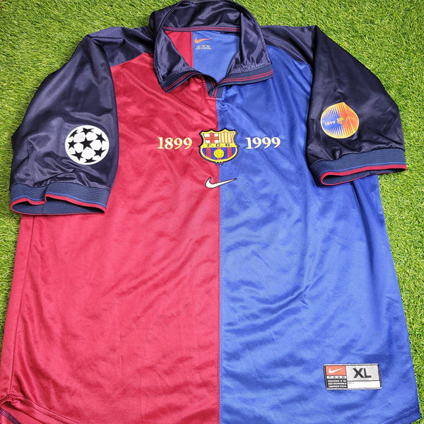 Guardiola Barcelona Centenary 1999 2000 Soccer Jersey Shirt XL Nike