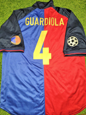 Guardiola Barcelona Centenary 1999 2000 TOTAL 90 Soccer Jersey Jersey Shirt L SKU# F40307AOG 118863 foreversoccerjerseys